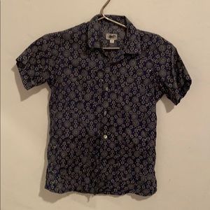 Engineered Garments Indigo Discharge Print Shirt
